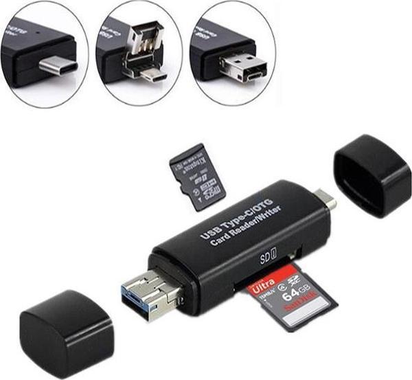 OTG Kart Okuyucu Type-c kart okuyucu çok fonksiyonlu TF cep telefonu USB-C ve USB kart okuyucu - Image 1