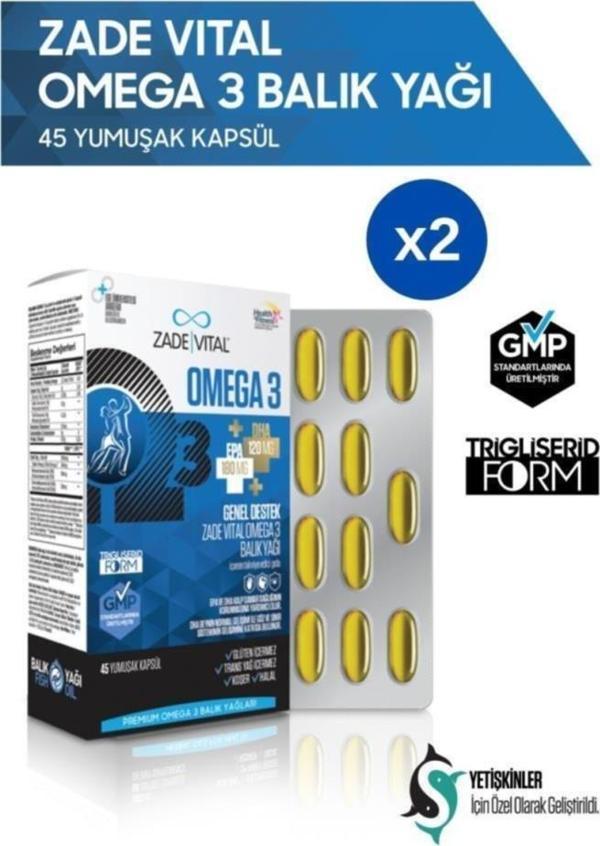 Premium Omega 3 Balık Yağı 45 X 2 Kapsül - (2'li Avantaj Paketi) - Image 1