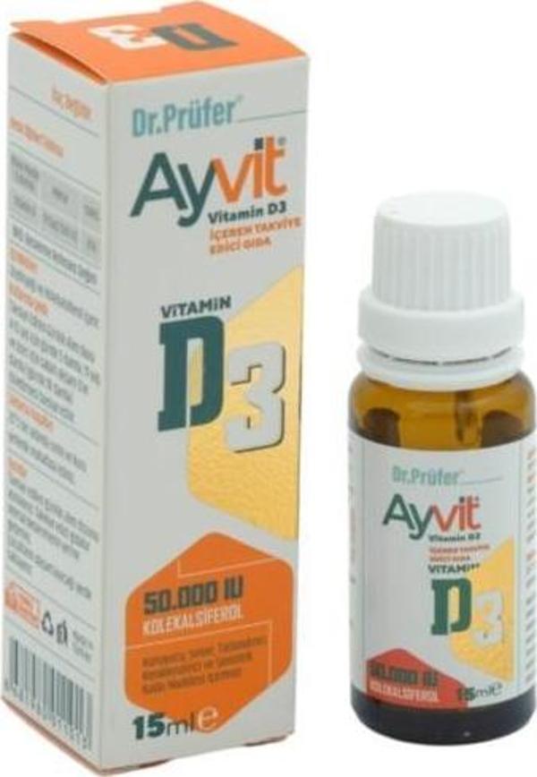Dr.Prüfer Ayvit D3 Damla 50.000'Iu 15 ml - Image 1