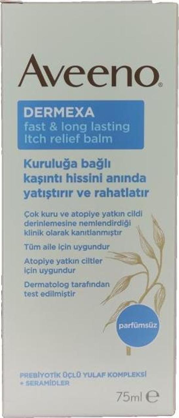Aveeno Dermexa Fast & Long Lasting Itch Relief Balm 75ml - Image 1