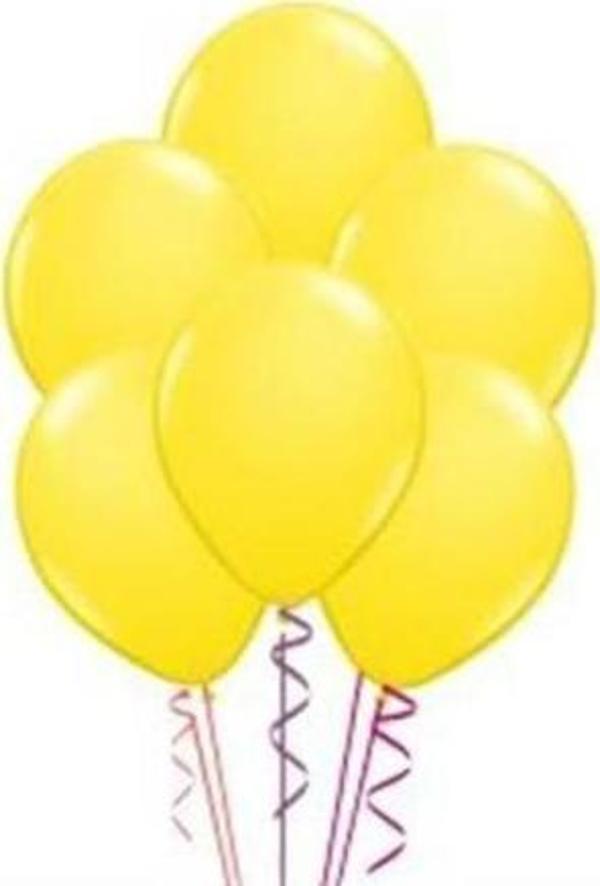 Vatan Balon Tek Renk Sarı 100 Lü - Image 1