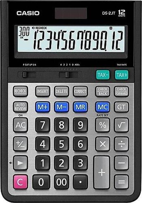 Casio DS-2JT Profesyonel 12 Hane İşlem Kontrollü Masa Üstü Hesap Makinesi - Image 1