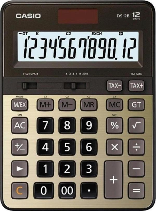 Casio DS-2B-GD Profesyonel 12 Hane Masa Üstü Hesap Makinesi - Image 1