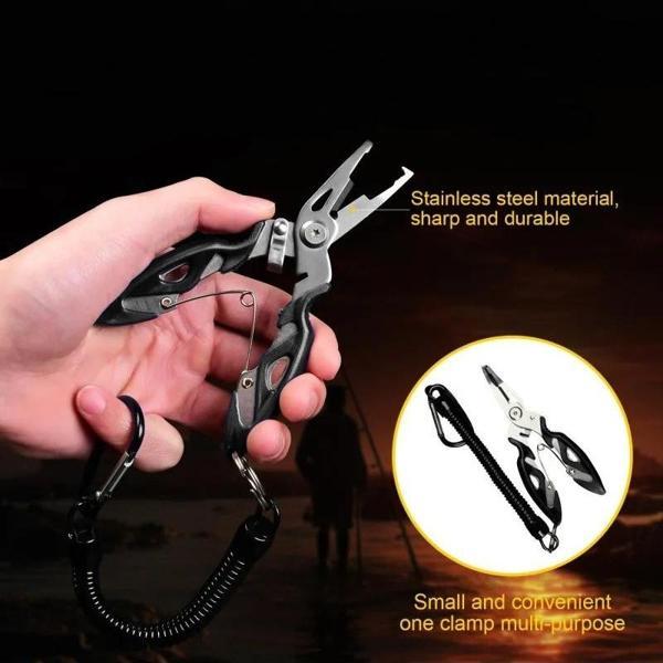 Balıkçı Pensesi Paslanmaz Çelik Balık Halka Pense Olta İğne Pense Çok Amaçlı Balıkçı Pensesi - Image 1
