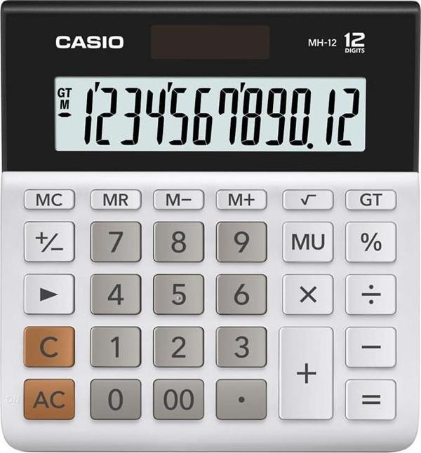 Casio DH-12WE Beyaz 12 Hane Masa Üstü Hesap Makinesi - Image 1