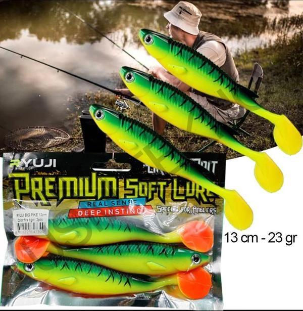 Silikon Balık Sasi Yem 3 Adet 13 cm 24gr  Rapala Lures Yapay Yem Turna Levrek Silikon Yem - Image 1