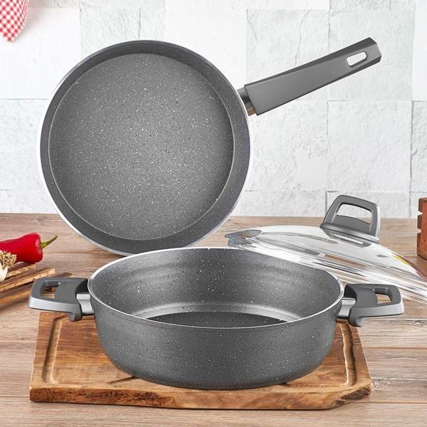 Quality Rc 305g 3 Parça Tencere Tava Seti Granitic Serisi - Image 1