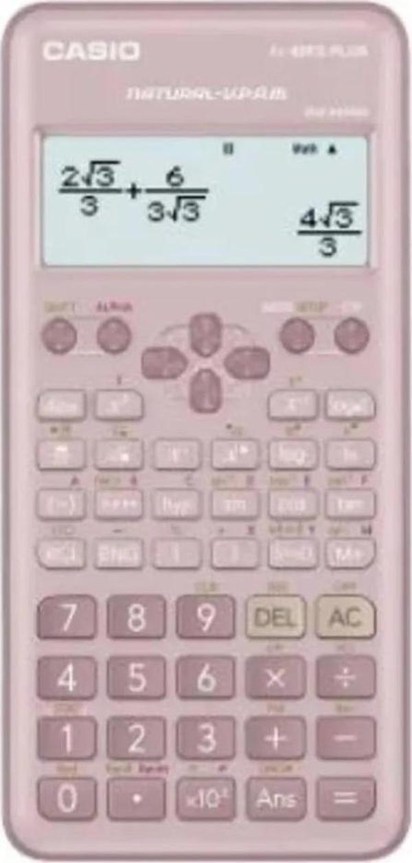 Casio FX-82ES Plus Pembe Bilimsel Fonksiyonlu Hesap Makinesi 2.Versiyon - Image 1
