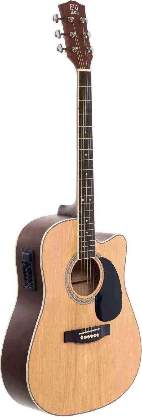 Strauss SA-220 NT Elektro Akustik Gitar - Natural - Image 1