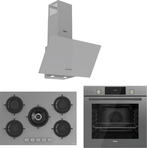 Ferre Gri Cam Ankastre Set Flowart Qms63cpr - Rs038 75cm Woklu - D088 - Image 1