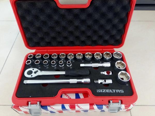 İzeltaş 1113 Lokma Anahtar Takımı 1/2' Altı Köşe 24 Parça – 1113002024 - Image 1
