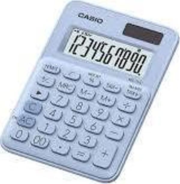 Casio MS-7UC-LB 10 Hane Açık Mavi Masa Üstü Hesap Makinesi - Image 1