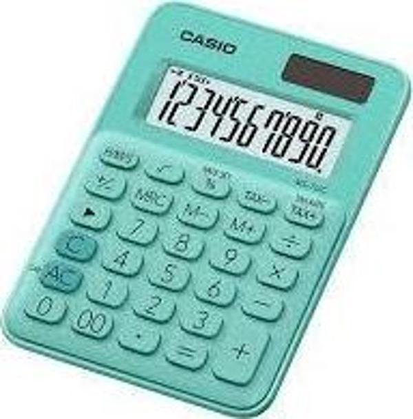Casio MS-7UC-GN 10 Hane Yeşil Masa Üstü Hesap Makinesi - Image 1