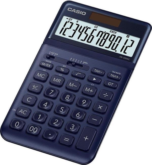 Casio JW-200SC-NY 12 Hane Lacivert Masa Üstü Hesap Makinesi - Image 1