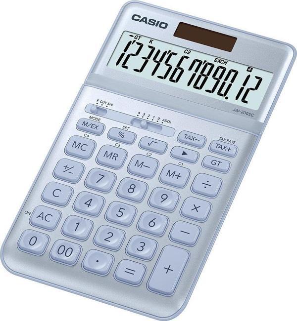 Casio JW-200SC-BU 12 Hane Mavi Masa Üstü Hesap Makinesi - Image 1
