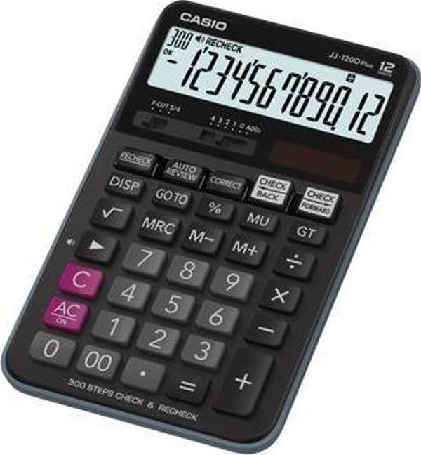 Casio JJ-120D Plus İşlem Kontrollü 12 Hane Masa Üstü Hesap Makinesi - Image 1