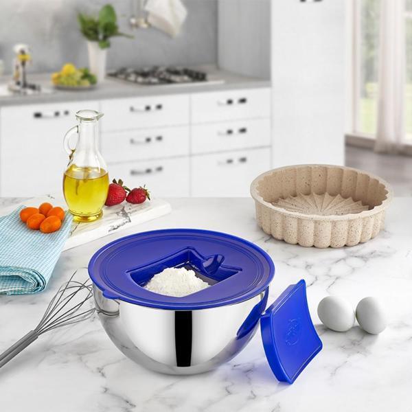 Gülsan Çelik Karıştırma Kabı Kapaklı 24 CM - Image 1