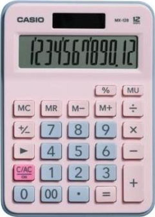 Casio MX-12B-PKLB Açık Pembe+Açık Mavi 12 Hane Masa Üstü Hesap Makinesi - Image 1