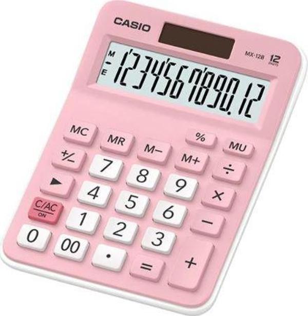 Casio MX-12B-PK Pembe 12 Hane Masa Üstü Hesap Makinesi - Image 1