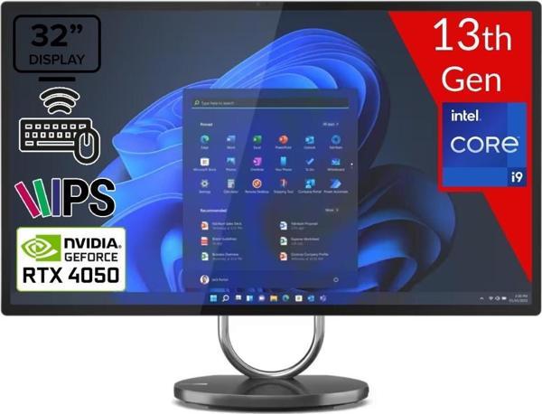 Lenvovo Yoga Aıo 9 Intel Core I9-13900H 32GB 1tb SSD RTX4050 6gdr6 WIN11HOME 31.5 UHD F0HJ001QTR - Image 1