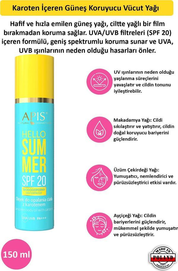 Güneş Koruyucu Karotenli Vücut Yağı SPF 20 - 150ml - Image 1