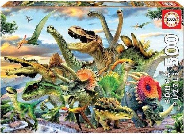 Educa 17961 Dinosaurs 500 Parça Puzzle - Image 1