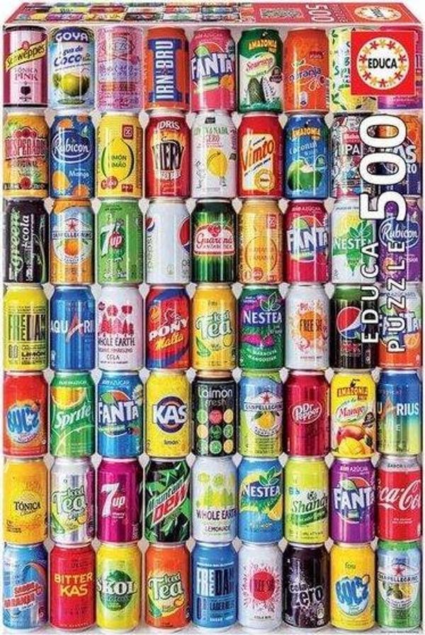 Educa Teneke İçecek Kutuları 500 Parça Puzzle - Image 1