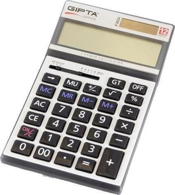 Gıpta Hesap Makinesi Masa Üstü 12 Hane F3034 - Image 1