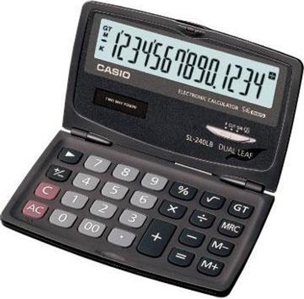 Casio SL-240LB 14 Hane Cep Tipi Kapaklı Hesap Makinesi - Image 1