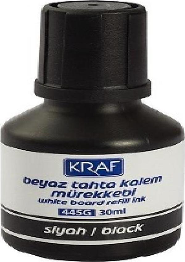 KRAF BEYAZ TAHTA KALEM MÜREKKEBİ  30ml SİYAH 445G - Image 1