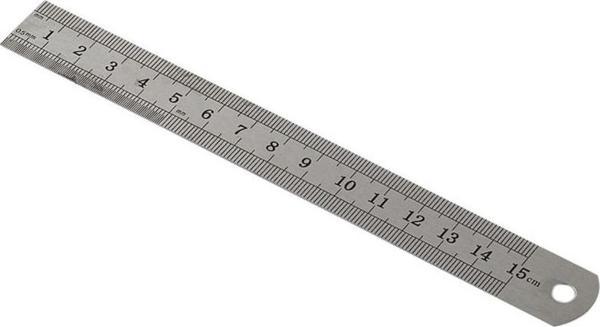 KRAF ÇELİK CETVEL  15 CM INCH ÖLÇÜLÜ 515G - Image 1