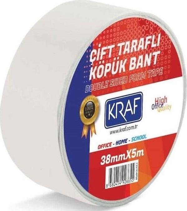 KRAF ÇIFT TARAFLI KÖPÜK BANT 38MMX5M 5038G - Image 1