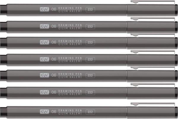 KRAF DRAWING PEN - ÇİZİM KALEMİ 7 Lİ SET 222 - Image 1