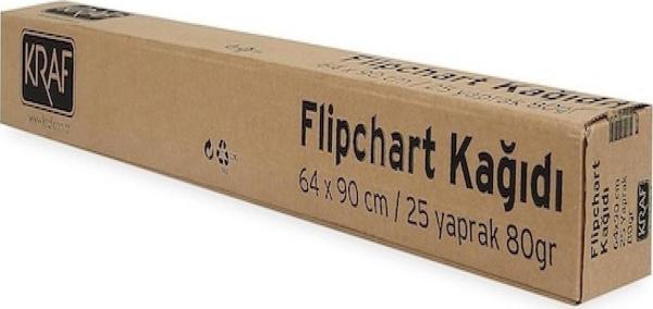 KRAF FLIPCHART KAĞIDI RULO 64x90cm   25YP 703G - Image 1
