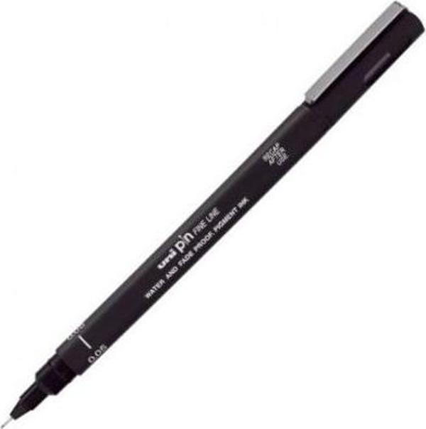 UNI DRAWING PEN PIN005-200 0.05 SIYAH - (12 Adet) - Image 1