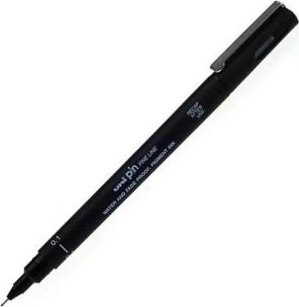 UNI DRAWING PEN PIN01-200 0.1 SIYAH - (12 Adet) - Image 1