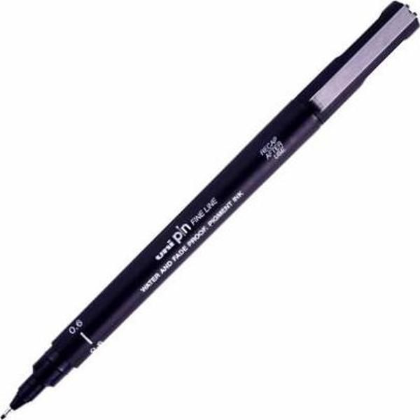 UNI DRAWING PEN PIN06-200 0.6 SIYAH - (12 Adet) - Image 1