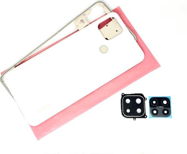 Tkgz Oppo A15 A15S Full kasa Arka Pil Kapağı BEYAZ - Image 1