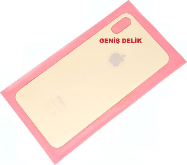 Tkgz İphone XS MAX Arka Pil Batarya Kapağı (CAM) GOLD - Image 1