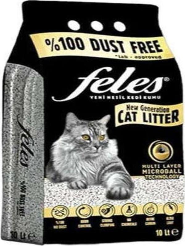 FELES AKTİF KARBONLU KEDİ KUMU 10LT X 2 ADET - Image 1