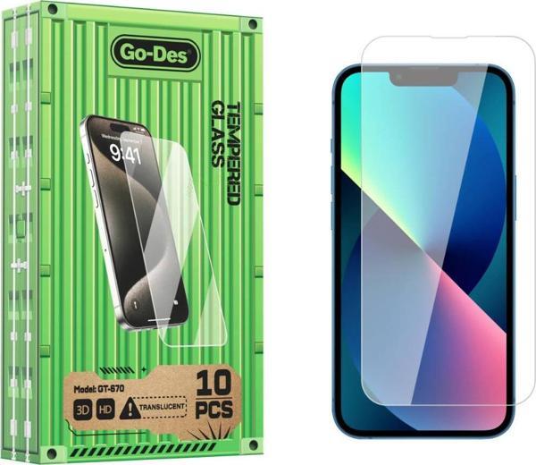Apple iPhone 13 Go Des Parmak İzi Bırakmayan 9H Oleofobik Bom Glass Ekran Koruyucu 10'lu Paket - Image 1