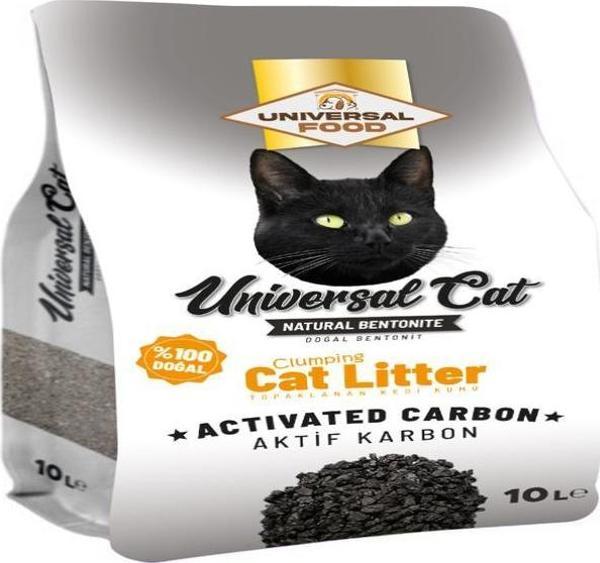 UNİVERSAL CAT LİTTER AKTİF CARBON GREY KEDİ KUMU 10LT - Image 1