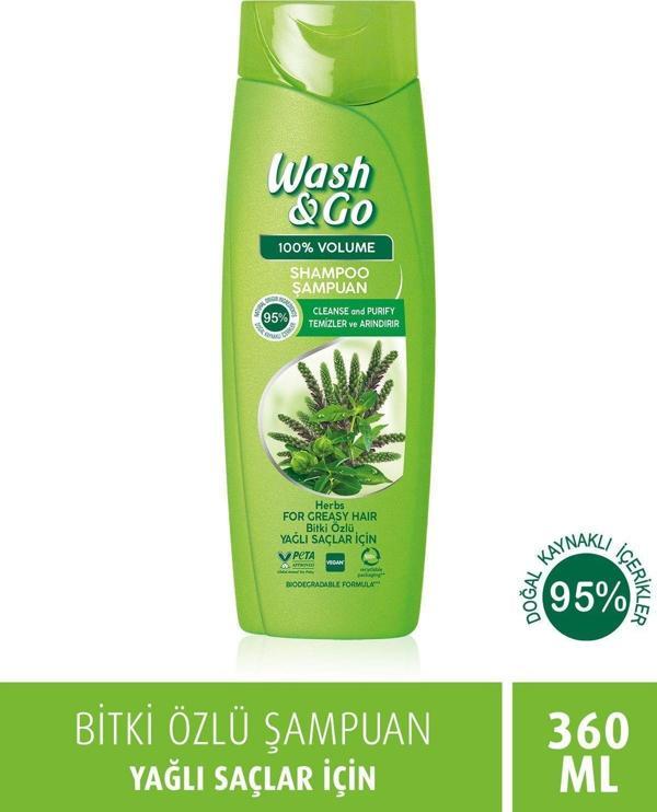 Wash & Go Bitki Özlü Şampuan 360 Ml - Image 1