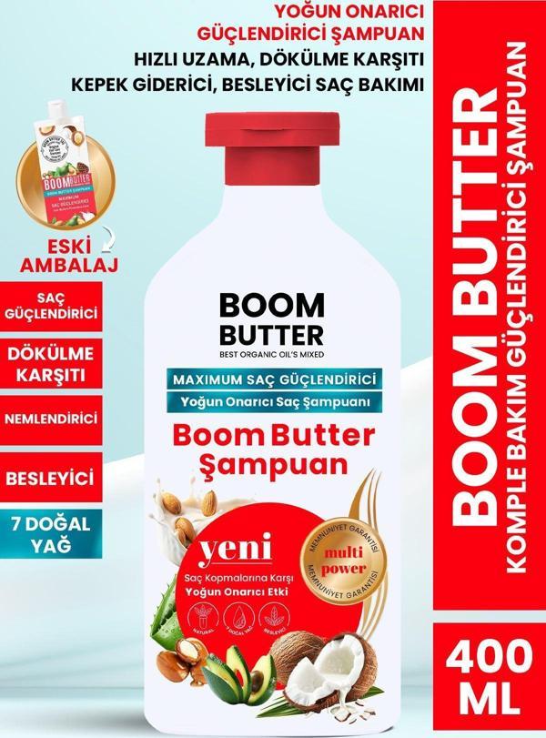 Boom Butter 7 Yağ İçeren Dökülme Önleyici Ve Hızlı Uzama Şampuanı 400 Ml - Image 1