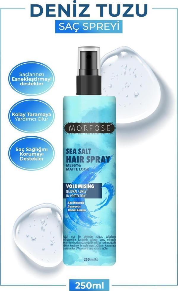 Morfose Deniz Tuzu Saç Spreyi 250 Ml - Mat Görünüm, Doğal Dalgalar Ve Isıya Karşı Koruma - Image 1
