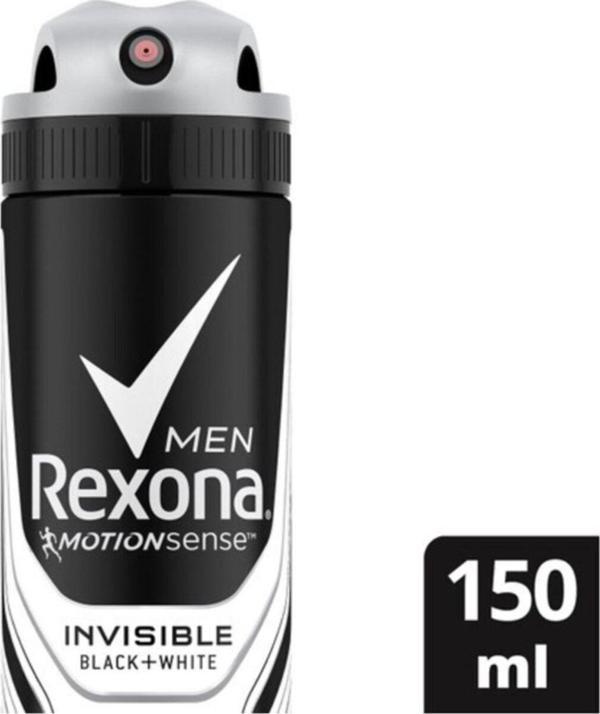 Rexona Men Invisible Black Aerosol 150Ml - Image 1