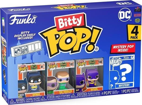 Funko Bitty Pop 4'Lü Paket Dc - Batman Adam West, The Riddler, Batgirl - Image 1
