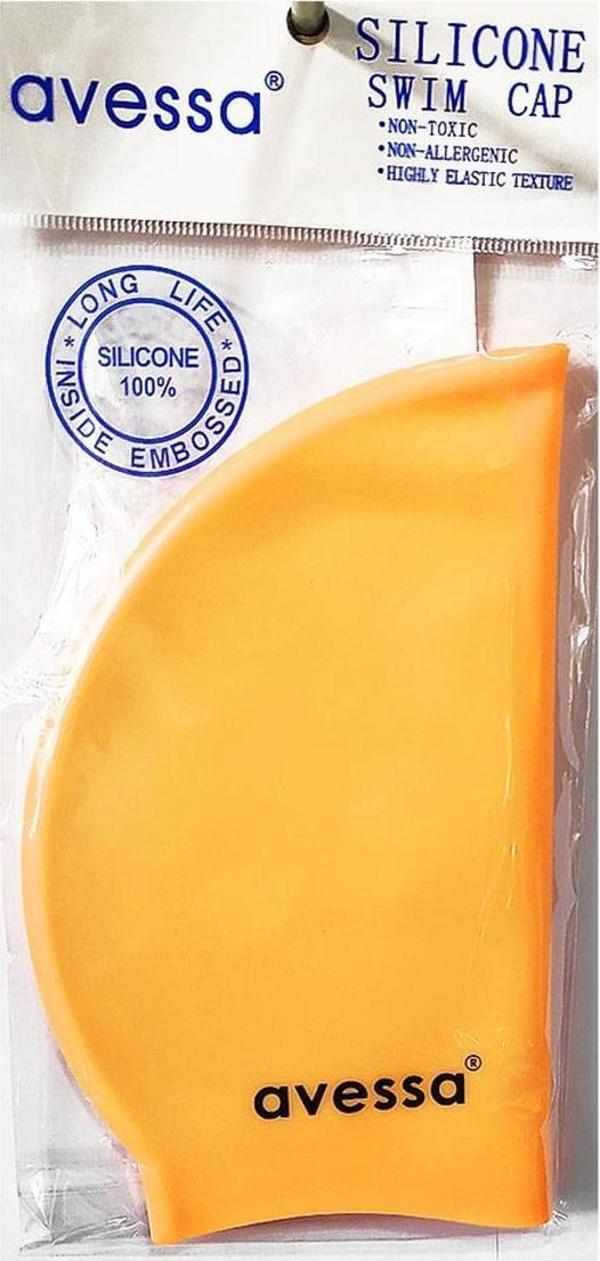 Avessa Silikon Bone Koyu Sarı Havuz Bonesi SC310 - Image 1