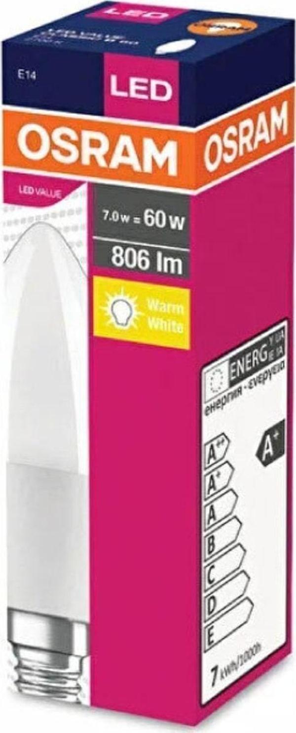 OSRAM LED LAMBA 7,5W SARI IŞIK E14 - Image 1