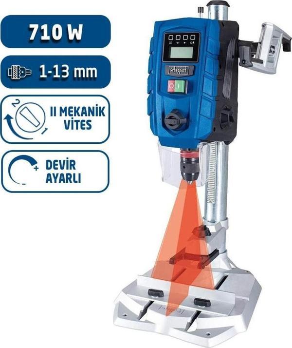 Scheppach Dp60 Dijital Sütunlu Matkap 710 Watt (1.5-13 Mm) - Image 1